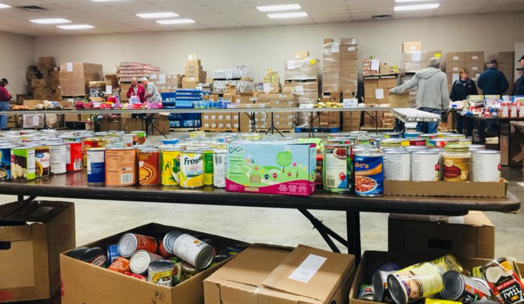 image of food on a table to be distributed