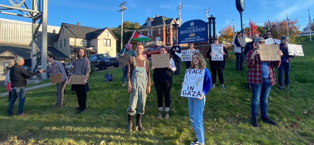 picture of a group of people demonstrating in support of palestine